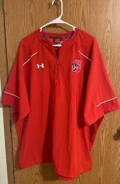 Under Armour Red Short Sleeve 1/4 Zip Pullover Jacket 2XL